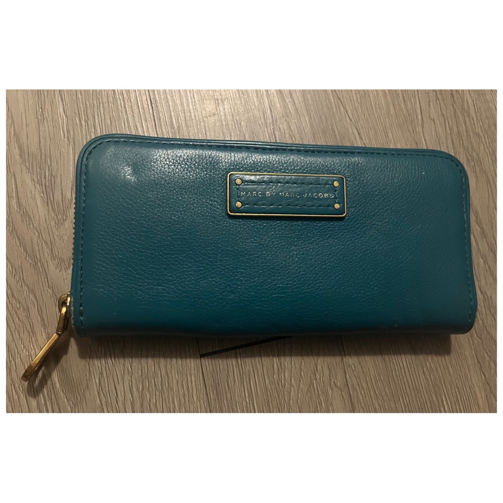 Marc by Marc Jacobs Blue Wallet with Gold Accents